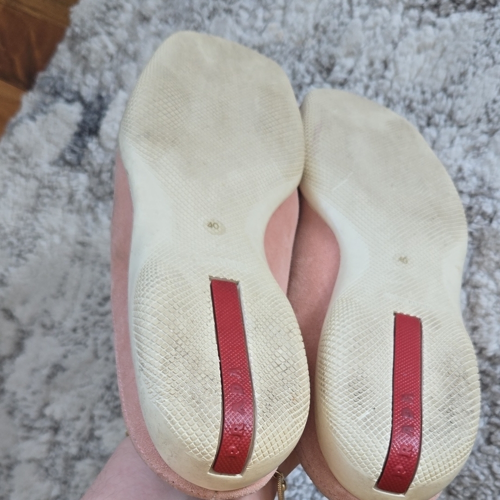 Prada Men's Pink Suede Loafers - Picture 8 of 12